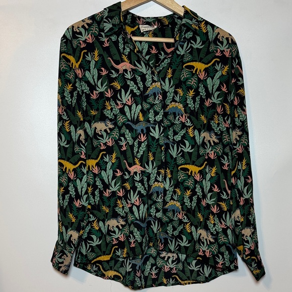 Sugarhill Brighton Tops - Sugarhill Brighton Lost Dinosaurs Print Jungle Foliage